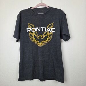 Tee Luv Mens Pontiac Firebird Trans Am Graphic T-Shirt Charcoal Gray Large